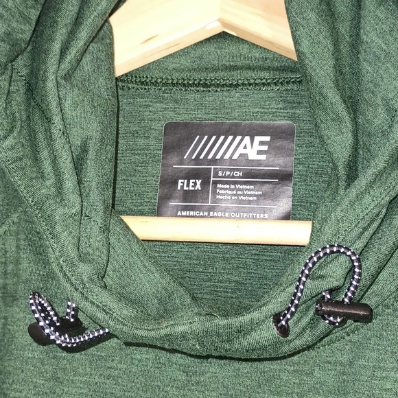 American Eagle/AE Green Men's Pullover, Kangaroo Mesh Pocket, Size S - Picture 6 of 10
